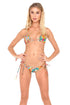 Luli Fama Chasing Waterfalls Wavey Ruched Back Brazilian Tie Side Bottom